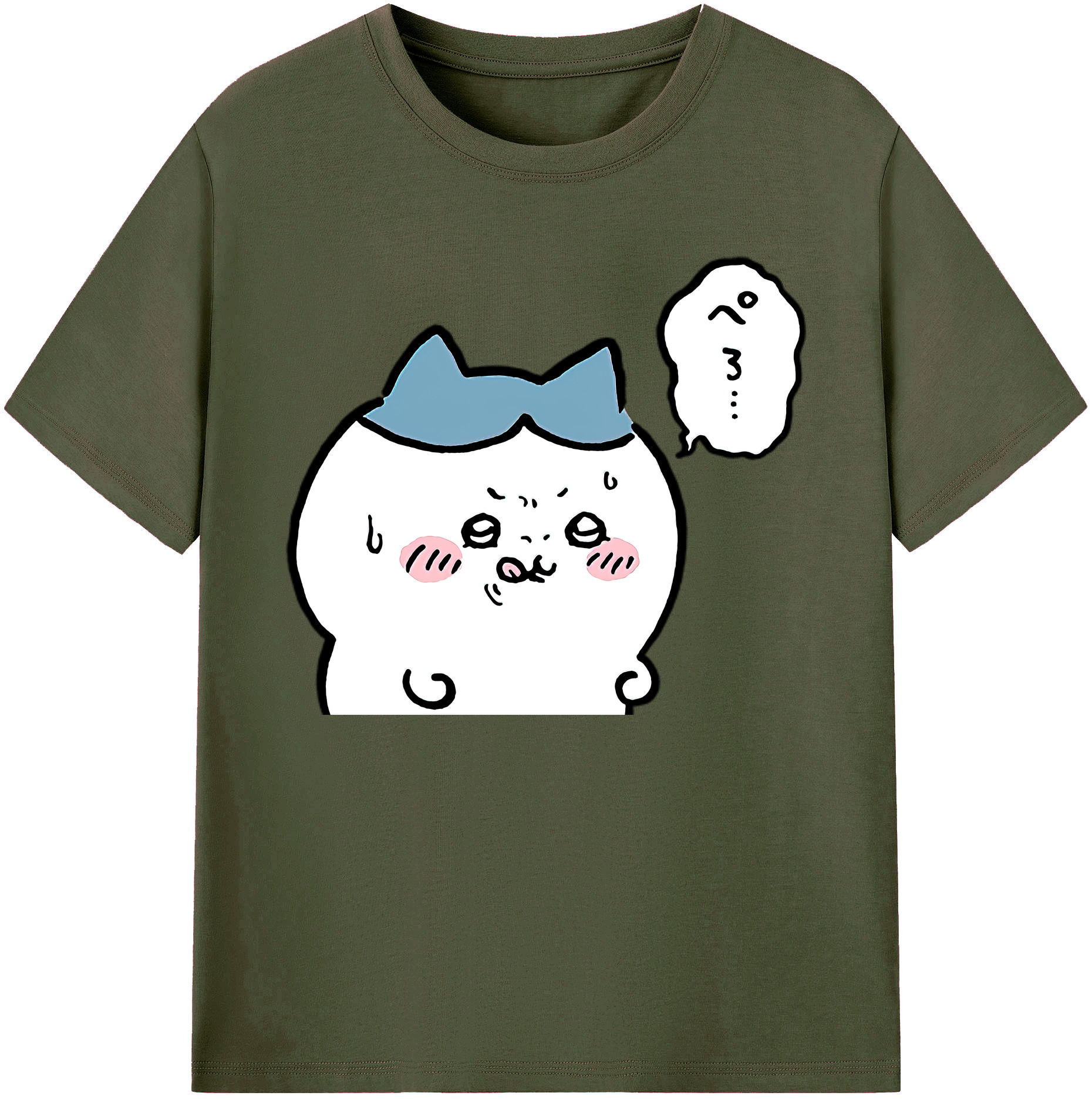 （画像用） ちいかわ ハチワレ Chii-kawa hachiware 綿100％ メンズ半袖Tシャツ｜肌触りやわらか＆通気性